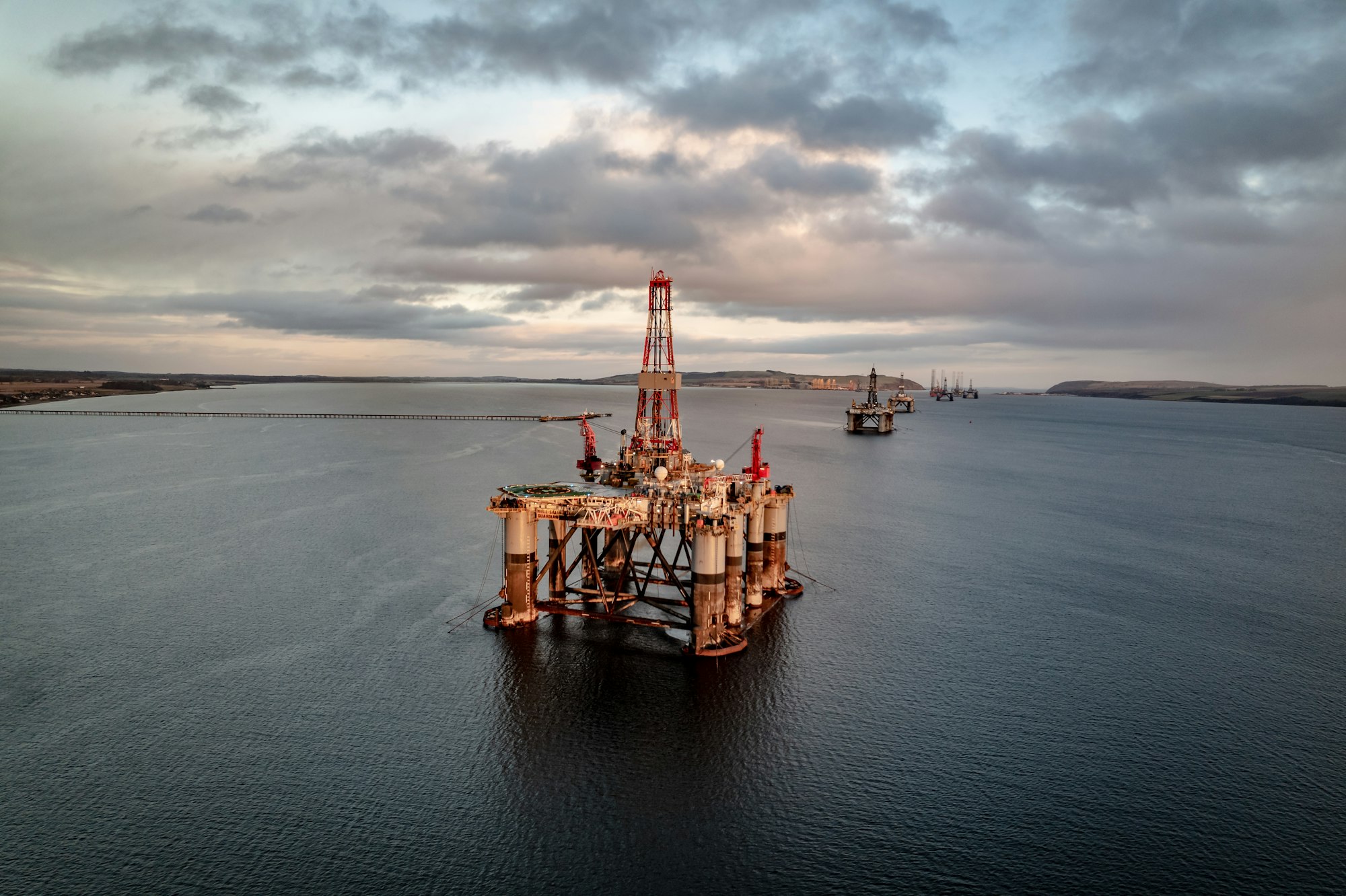 Oil Rigs at Night